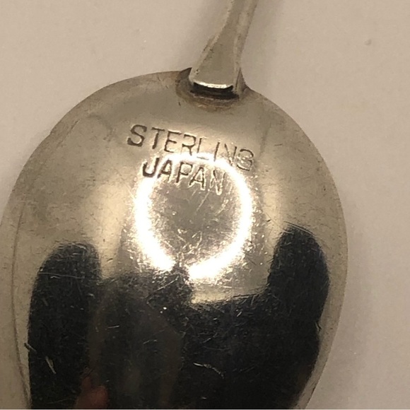 Vtg Sterling Silver Japanese Pagoda Souvenir Spoon Mini Spoon 3.6” - Picture 3 of 4